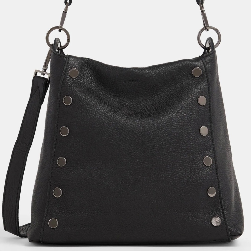 NWT Hammitt large Bryant Black with Gunmetal rivets Shoulder Bag - Picture 2 of 16